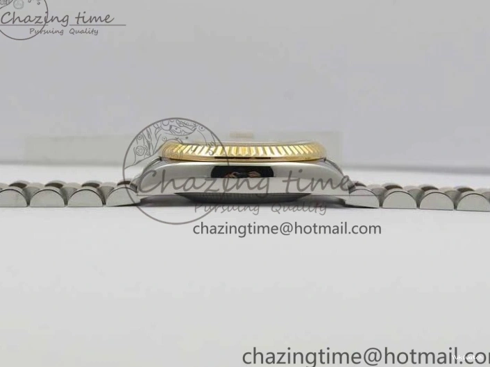 RG SS President Stick Markers NH05A Best GSF 178274 SEIKO 31mm Datejust Edition on Bracelet Dial SS RG Silver 1123